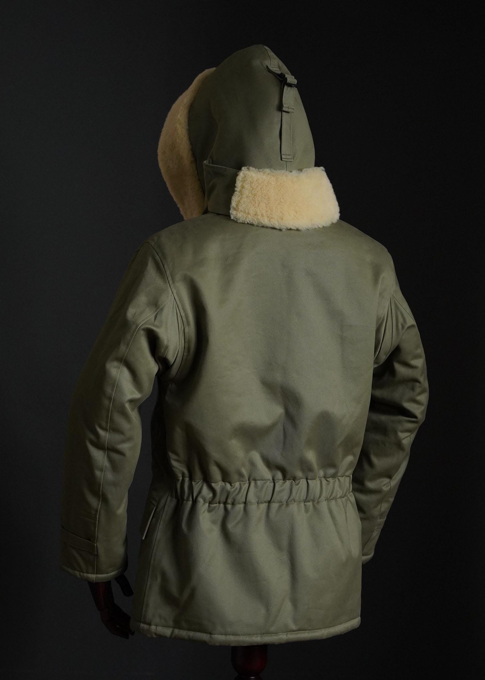WWII B-11 USAAF Winter Flight Parka, Wool Lined Cold Weather Reproduction