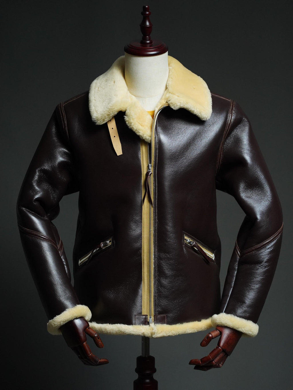 D-1 Shearling Jacket, WWII USAAF Ground Crew Jacket, Australian Sheepskin Military Aviation Reproduction