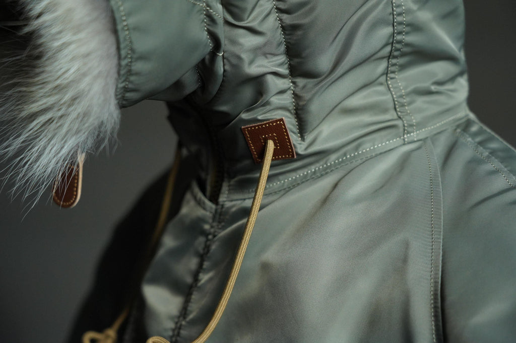 N-3B Flight Parka, Cold Weather Military Aviation Jacket, Nylon 66 Wool Insulated Hooded Jacket