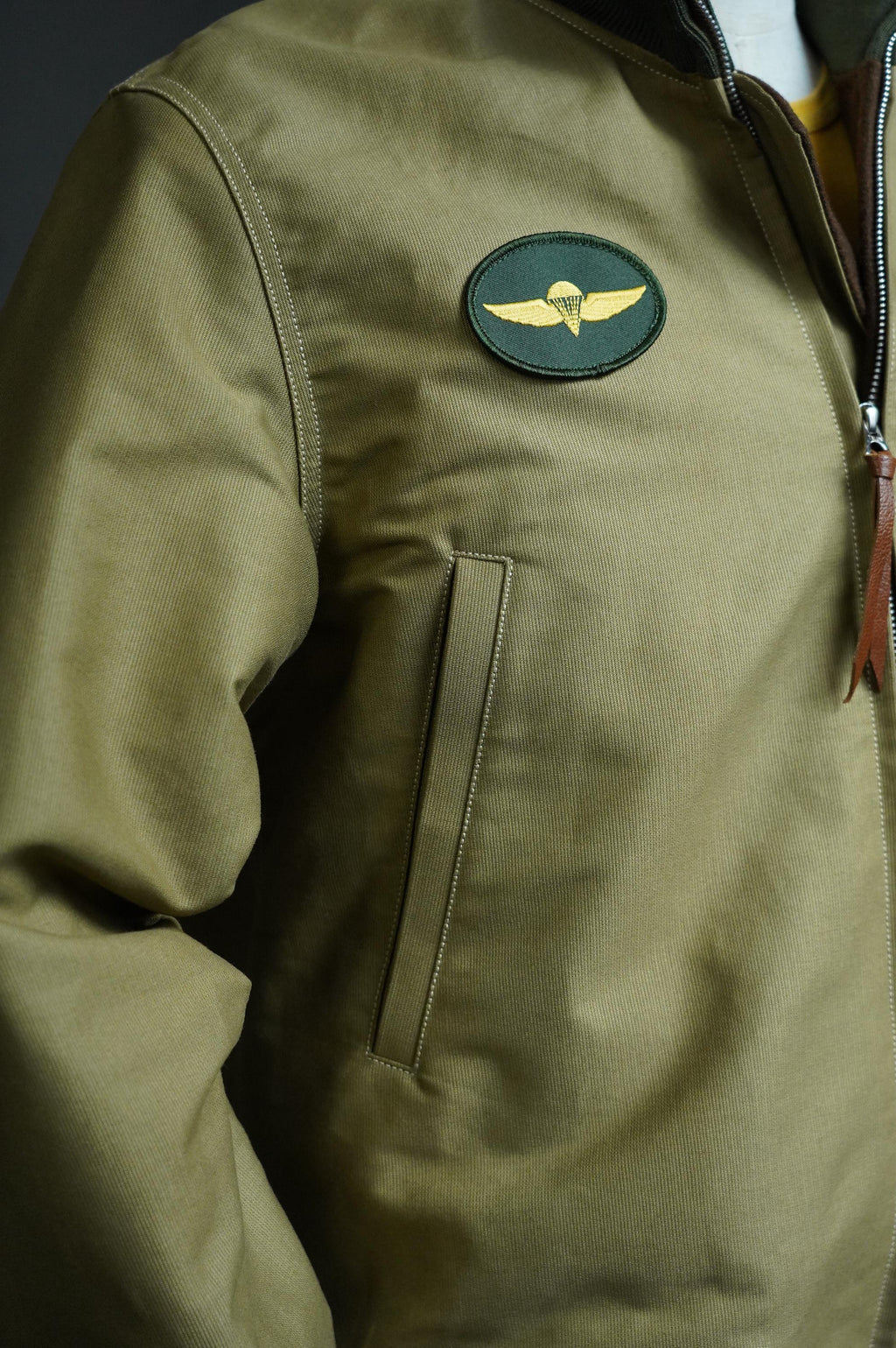 Vintage Military Cotton Bomber Jacket, Wool Lined Tanker Jacket, Olive Drab Short Field Jacket