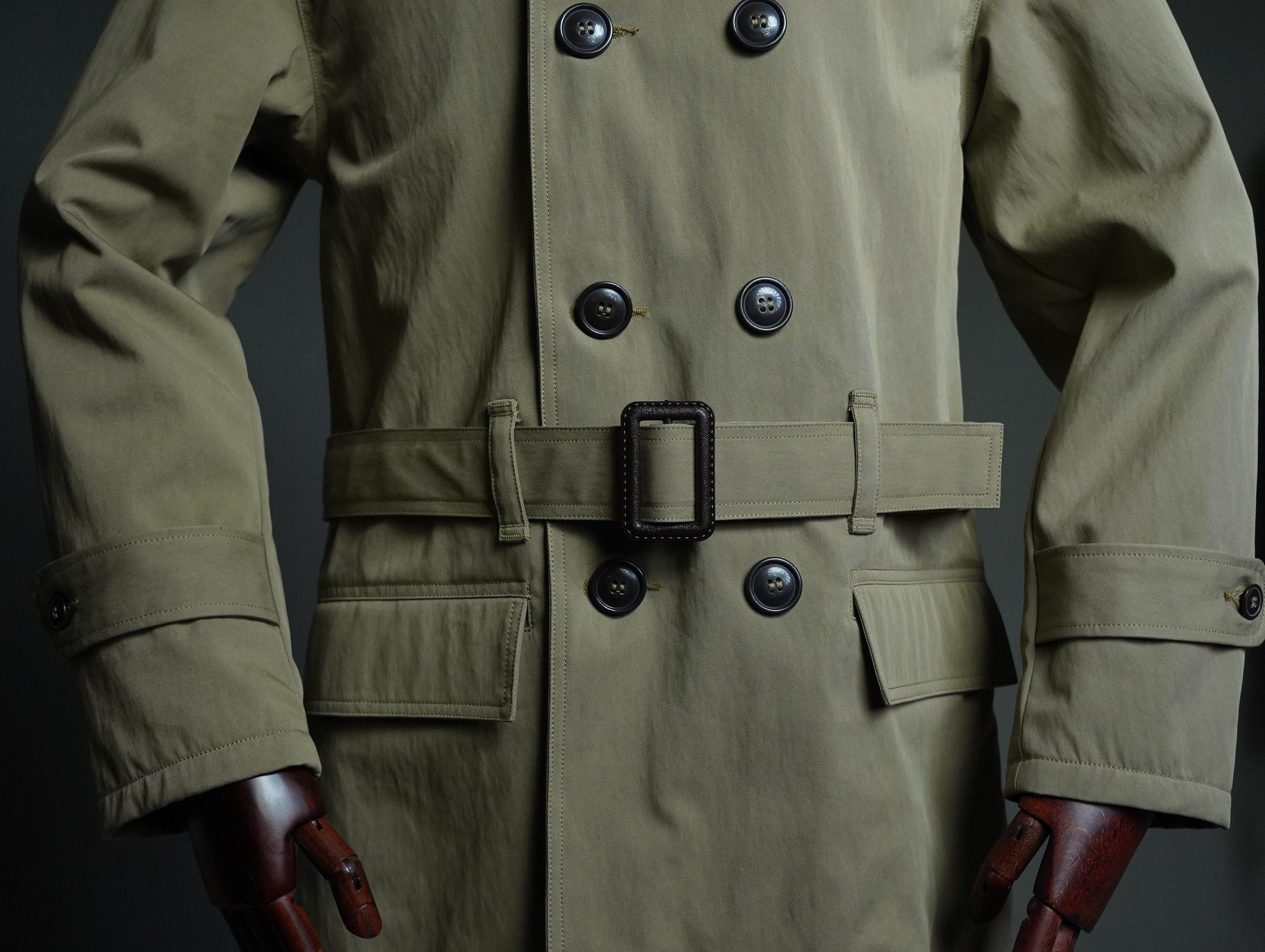 WWII US Army Mackinaw Coat, 1938 First Pattern Military Wool Lined Jacket, Vintage Reproduction Field Coat