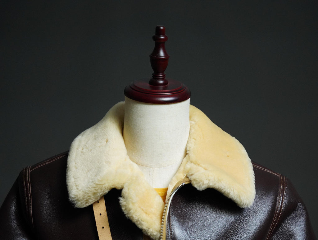 D-1 Shearling Jacket, WWII USAAF Ground Crew Jacket, Australian Sheepskin Military Aviation Reproduction