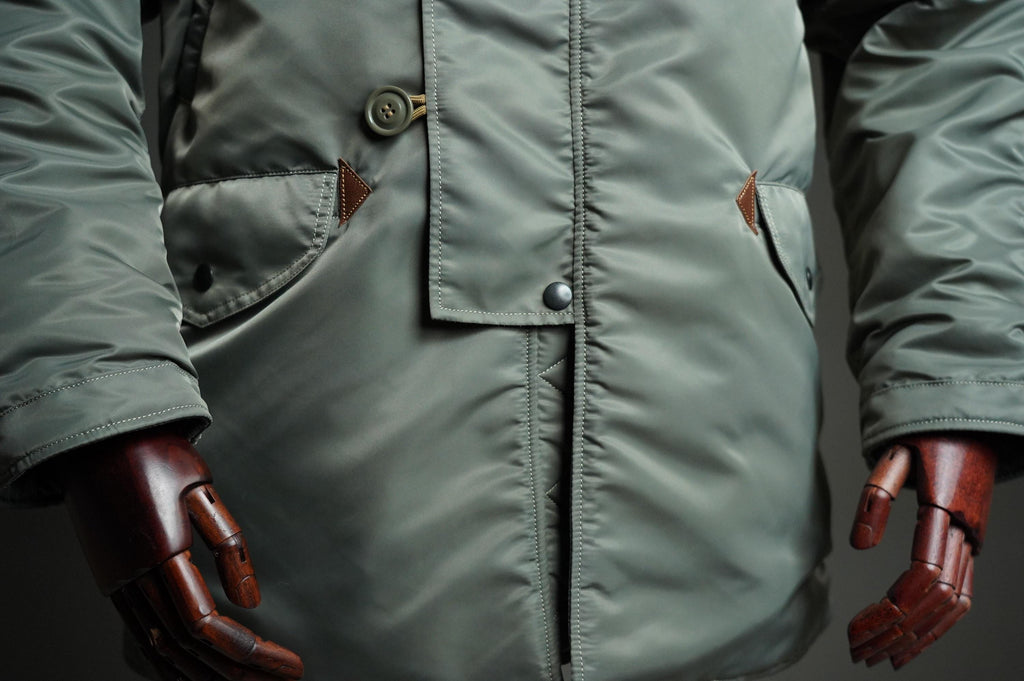N-3B Flight Parka, Cold Weather Military Aviation Jacket, Nylon 66 Wool Insulated Hooded Jacket