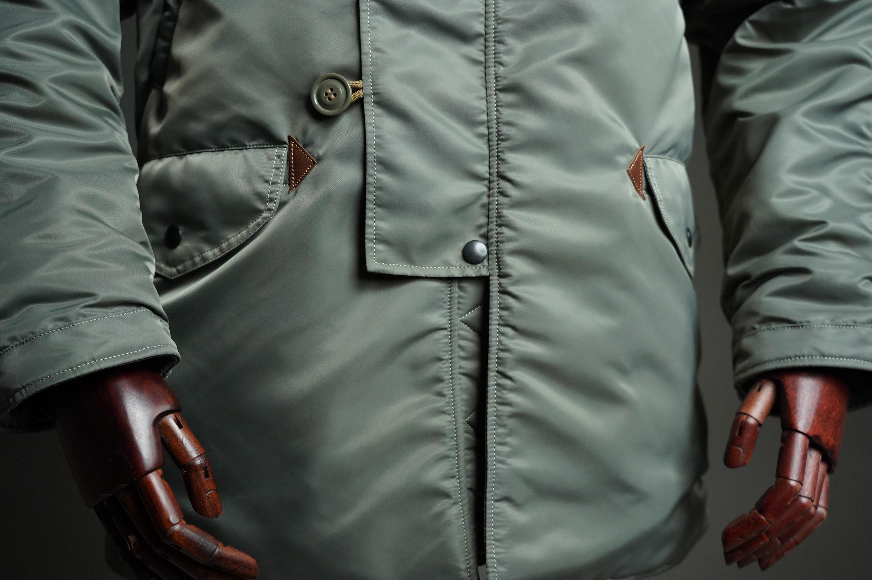 N-3B Flight Parka, Cold Weather Military Aviation Jacket, Nylon 66 Wool Insulated Hooded Jacket