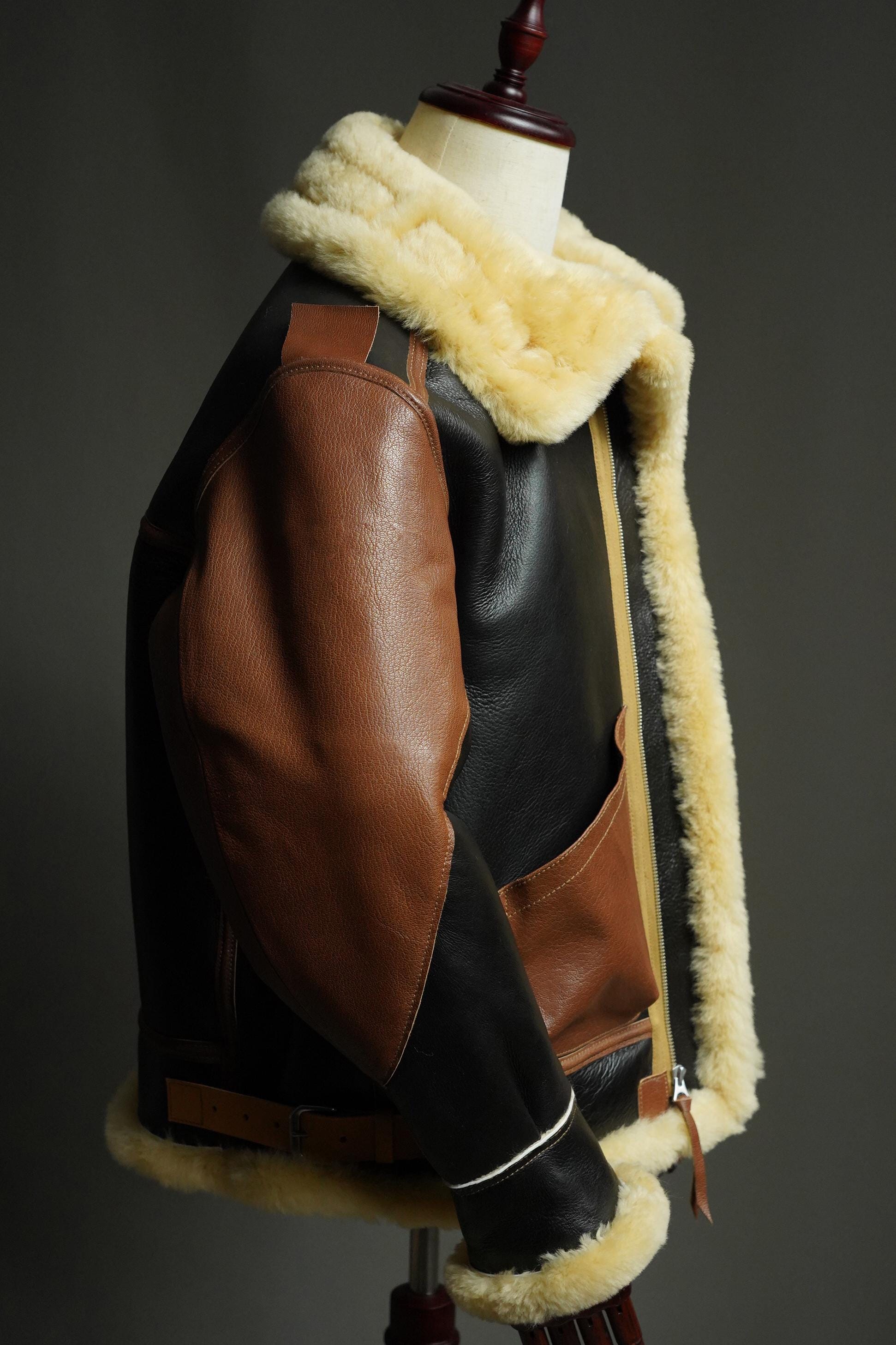 WWII B-3 Sheepskin Flight Jacket – Authentic Reproduction Bomber Jacket