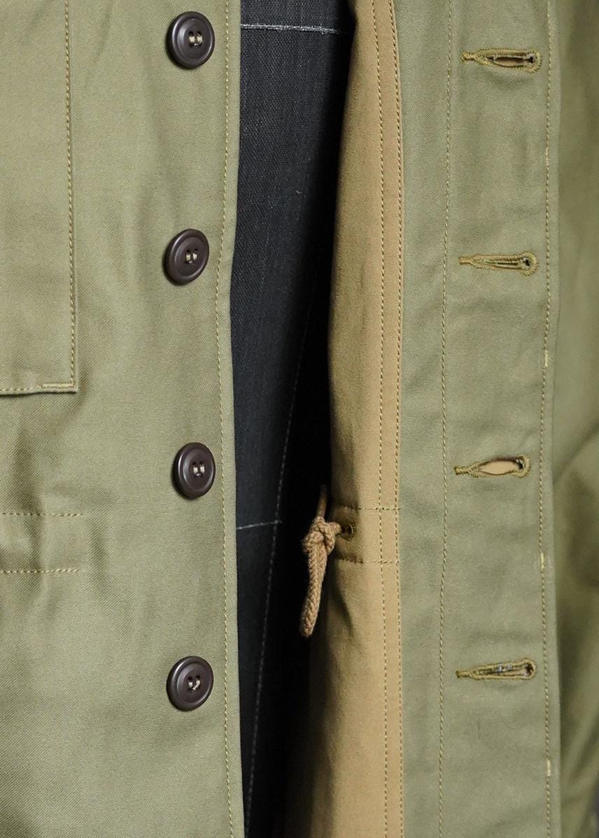 WWII M-43 Field Jacket Reproduction, 1943 US Army M1943 Field Jacket, 100% Cotton Military Jacket, Vintage Army Field Coat