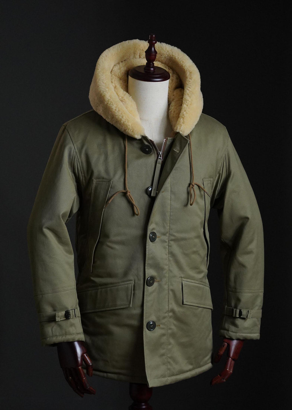 WWII B-11 USAAF Winter Flight Parka, Wool Lined Cold Weather Reproduction