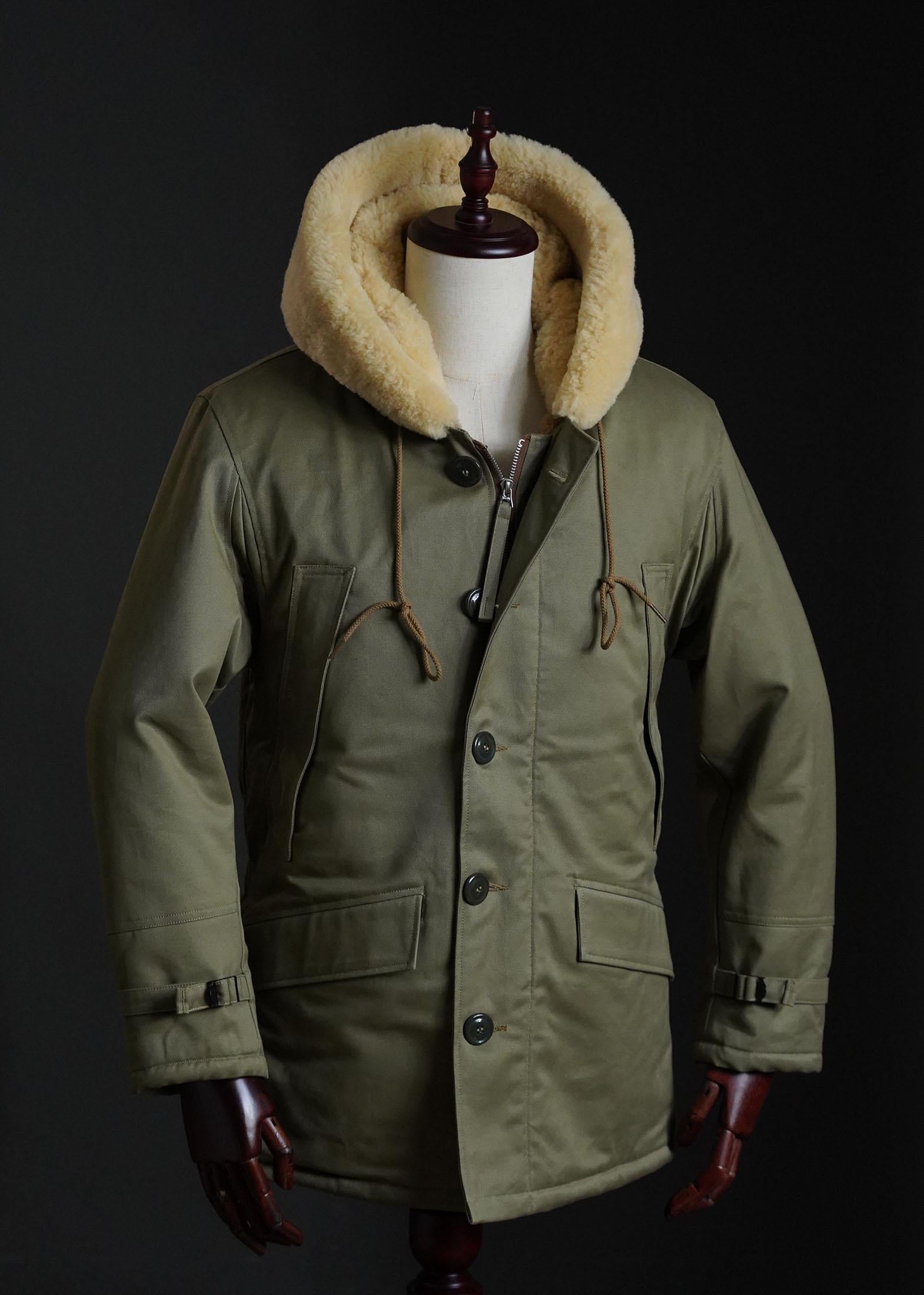 WWII B-11 USAAF Winter Flight Parka, Wool Lined Cold Weather Reproduction