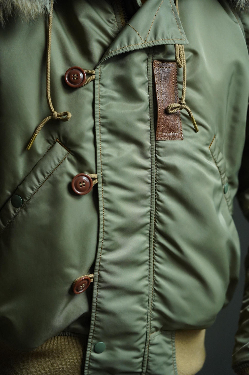 N-2B Flight Jacket, 1950s Military Aviation Jacket, Nylon 66 Wool Insulated Hooded Bomber