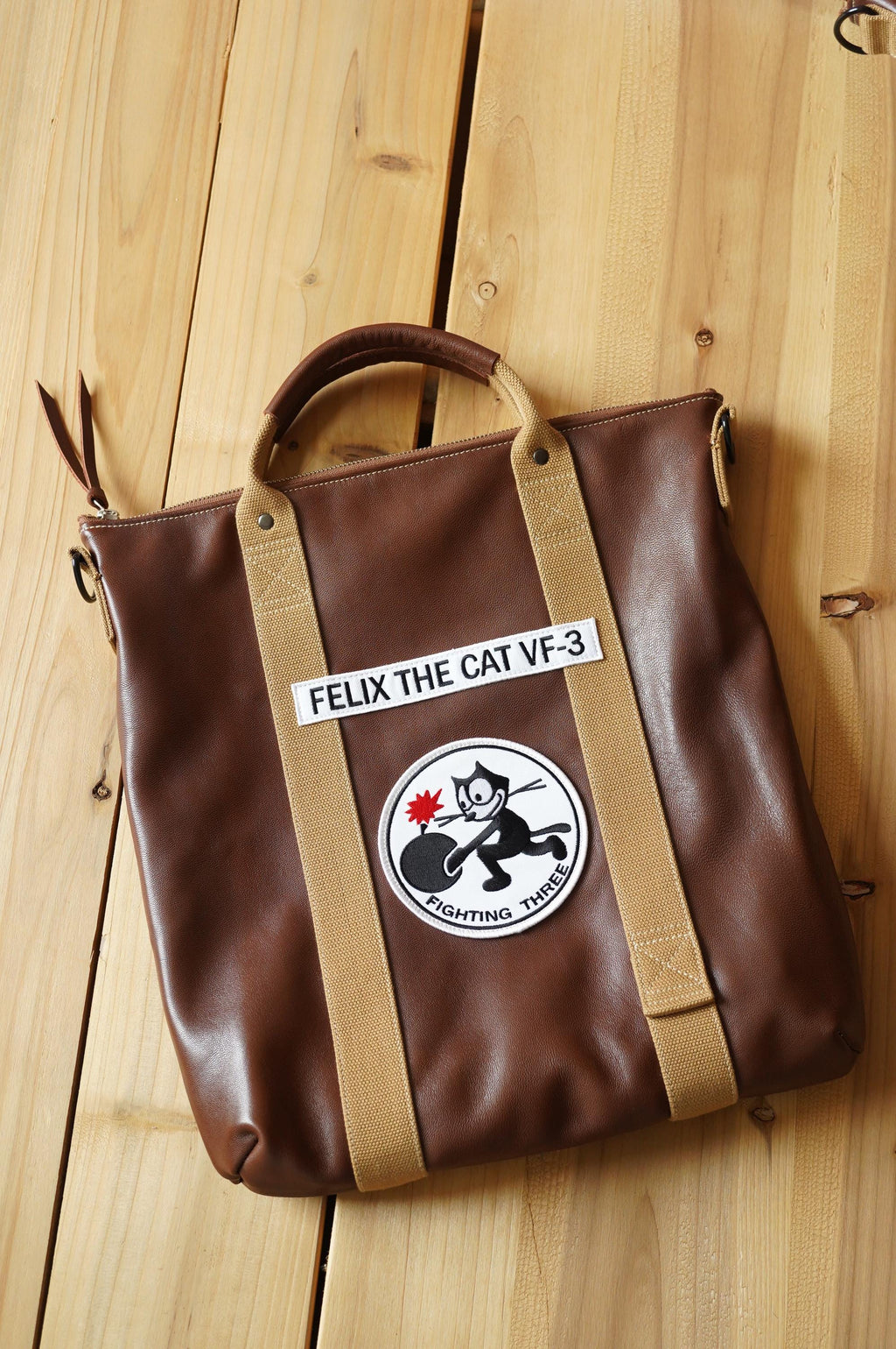 Horsehide USAF Helmet Bag | Vintage Military Pilot Tote | Full-Grain Leather Everyday Carry