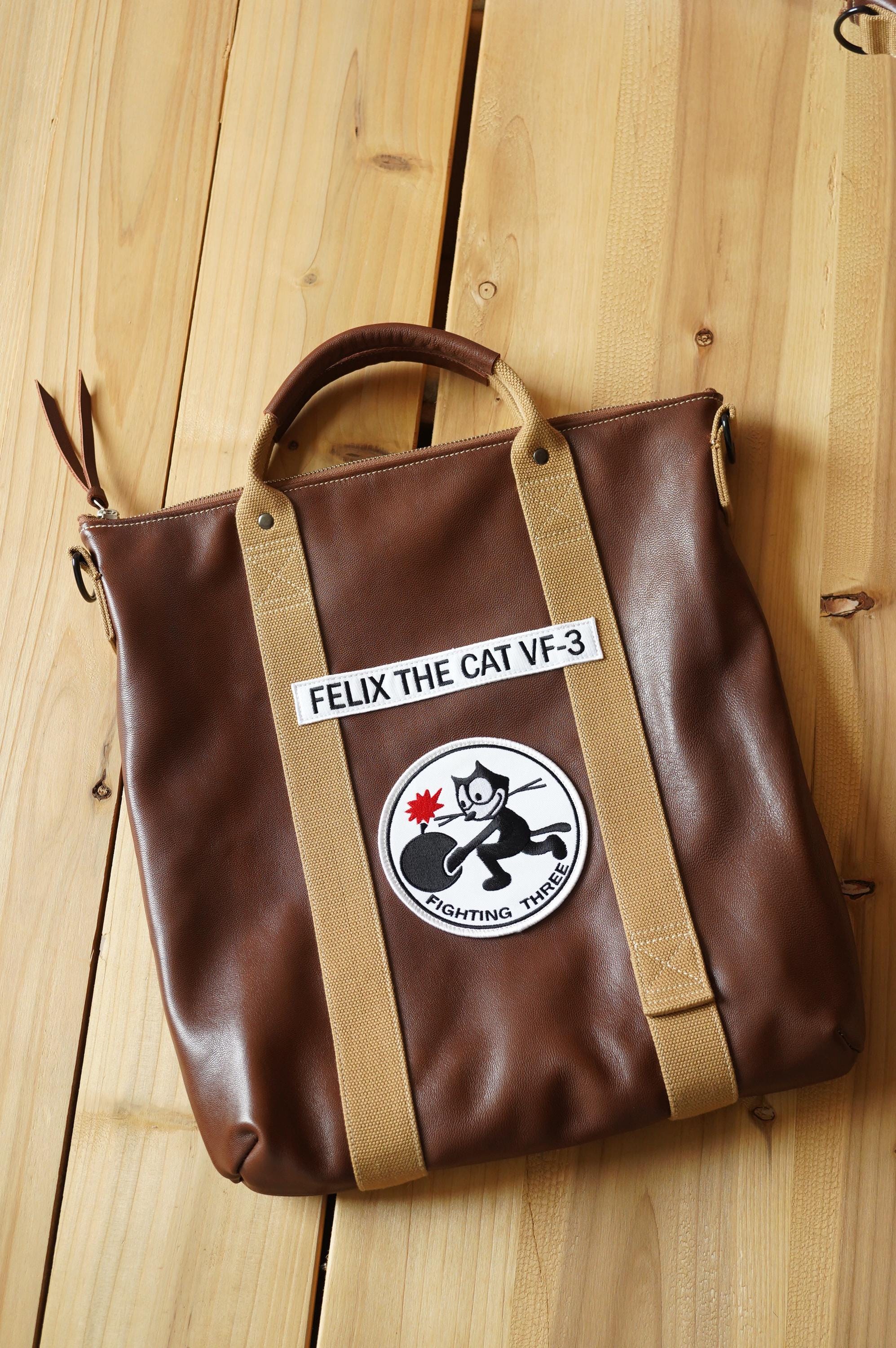 Horsehide USAF Helmet Bag | Vintage Military Pilot Tote | Full-Grain Leather Everyday Carry