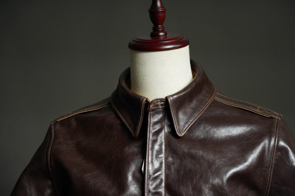 A-2 Horsehide Flight Jacket, WWII USAAF Reproduction, Seal Brown Leather Bomber Jacket, Vintage Military Aviation Jacket