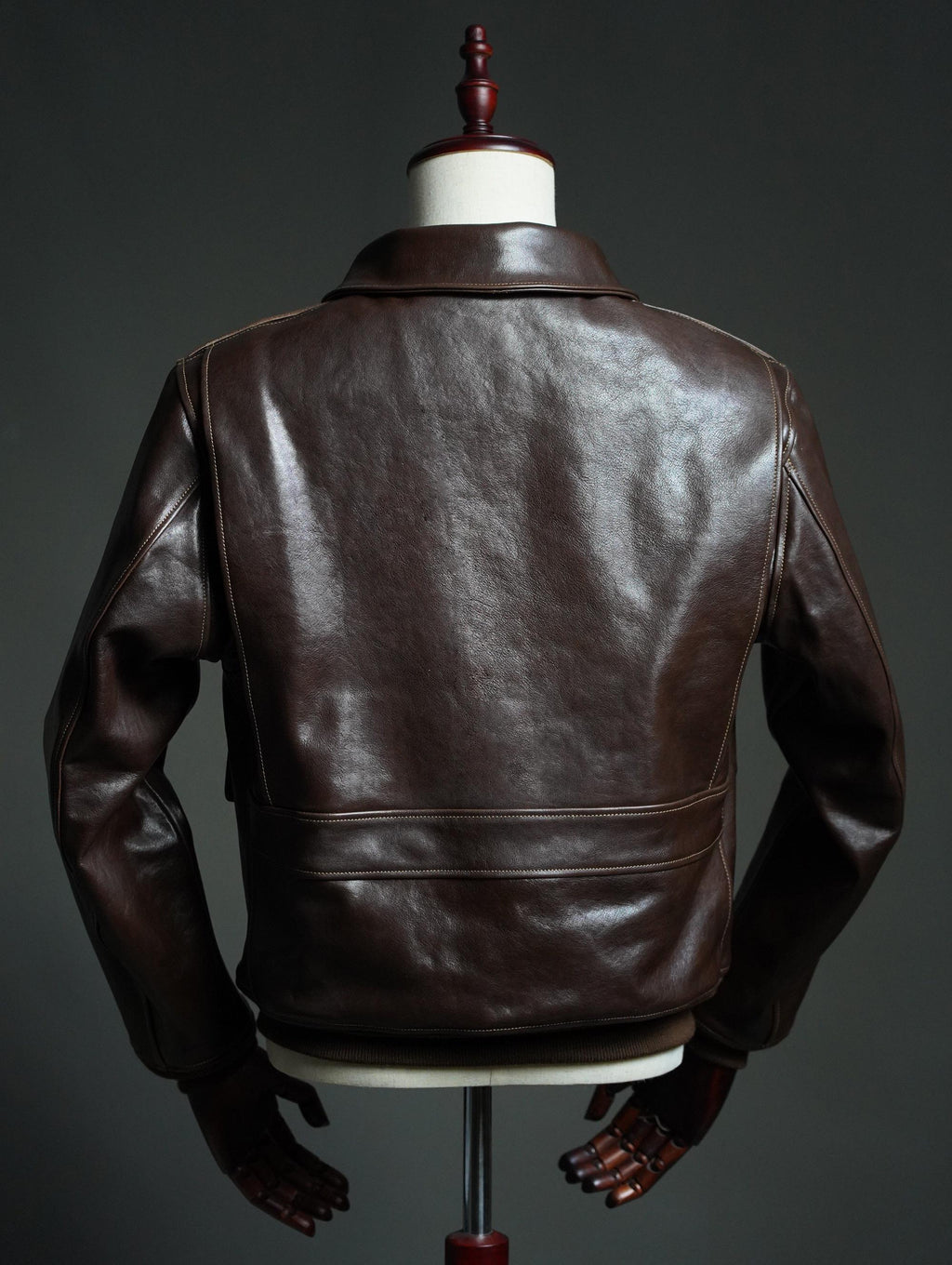 AN-J-3 Horsehide Flight Jacket, WWII Army Navy Reproduction, Chocolate Brown Leather Aviation Jacket, Vintage Military Bomber
