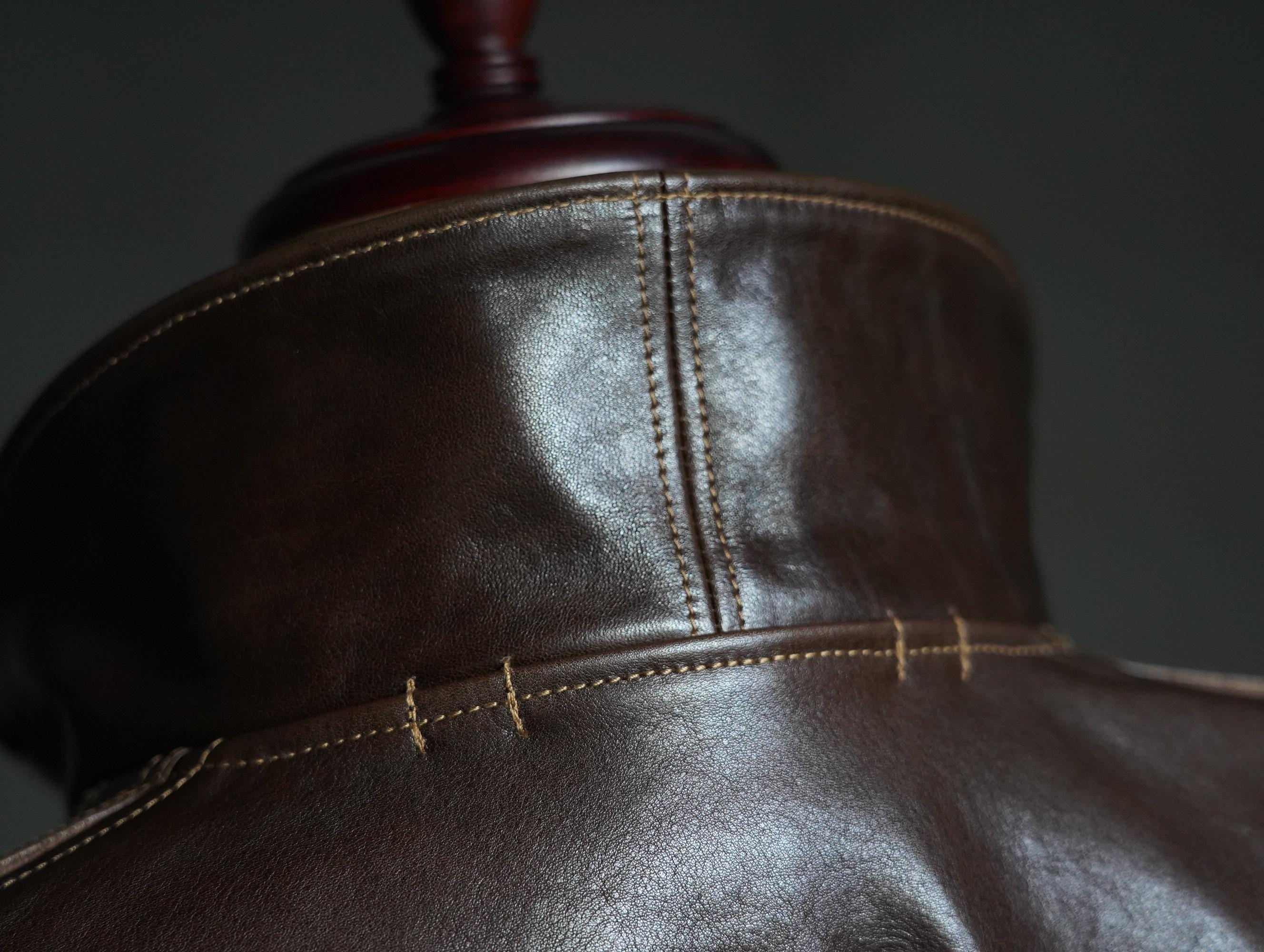 AN-J-3 Horsehide Flight Jacket, WWII Army Navy Reproduction, Chocolate Brown Leather Aviation Jacket, Vintage Military Bomber