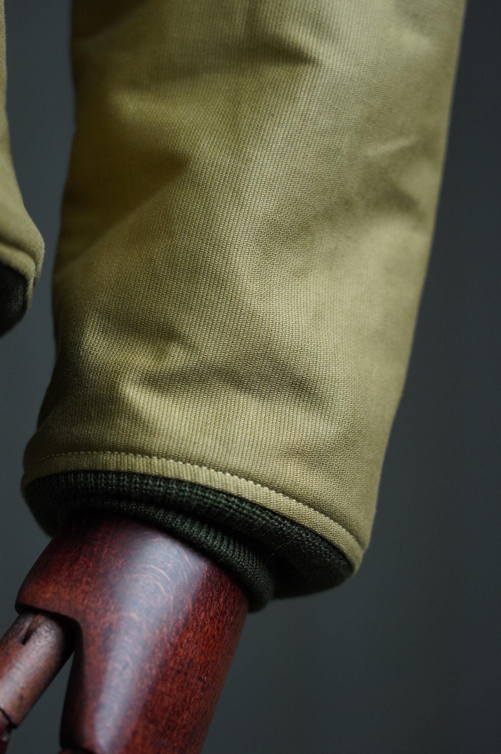Vintage Military Cotton Bomber Jacket, Wool Lined Tanker Jacket, Olive Drab Short Field Jacket
