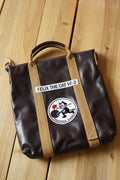 Horsehide USAF Helmet Bag | Vintage Military Pilot Tote | Full-Grain Leather Everyday Carry