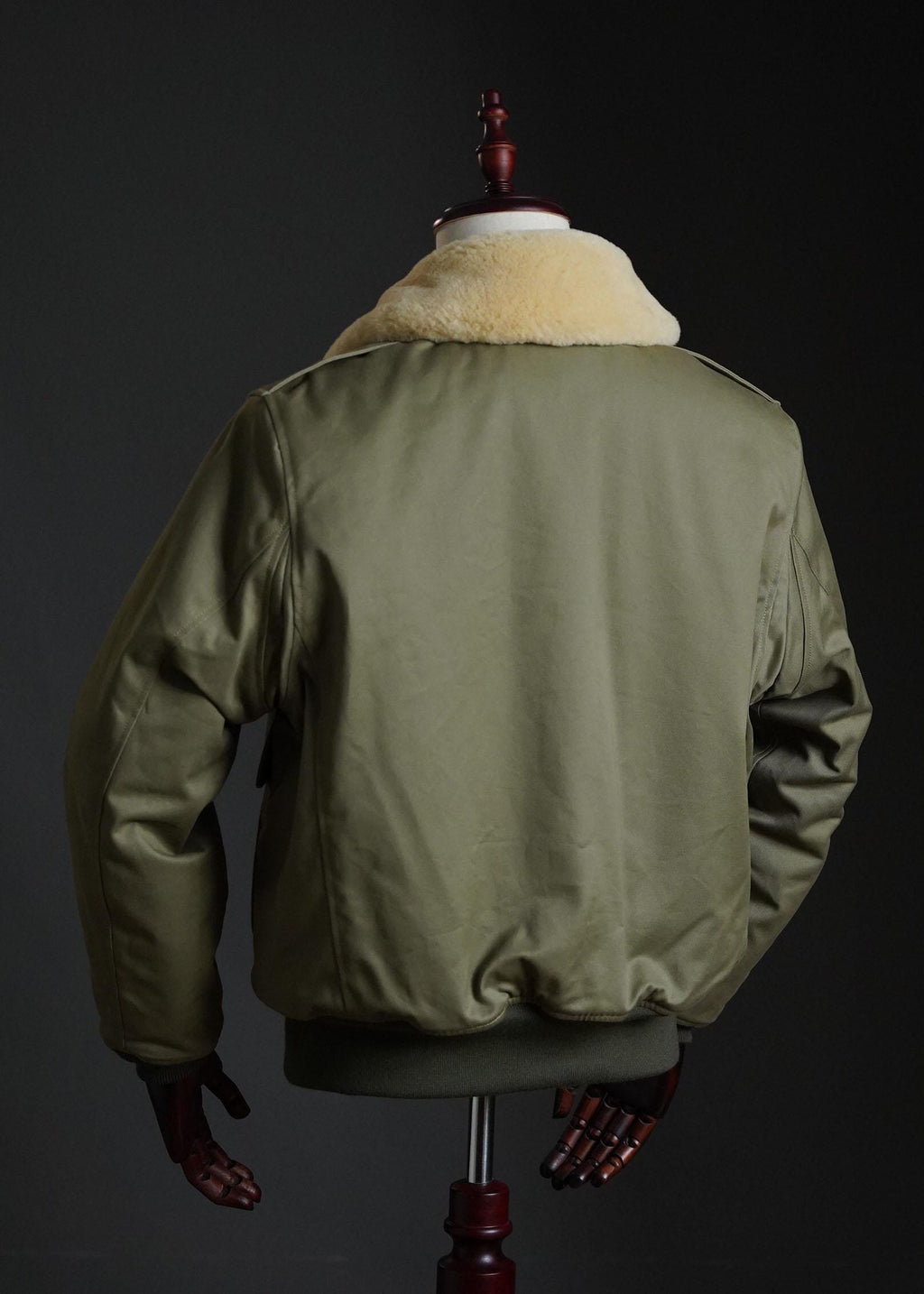 Binhai Global B-10 Flight Jacket – WWII Flying Tigers Style, Wool Alpaca Lining, TALON Zipper, Heavyweight Winter Jacket, Beige