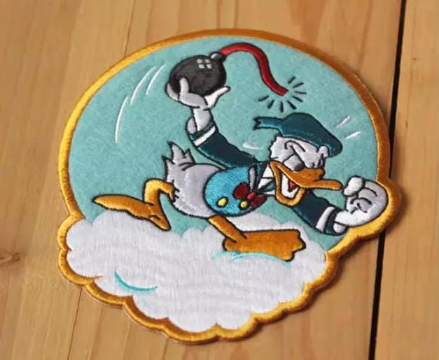WWII USAAF 531st Bombardment Squadron Donald Duck Embroidered Badge | Military Patch Reproduction | Large Size