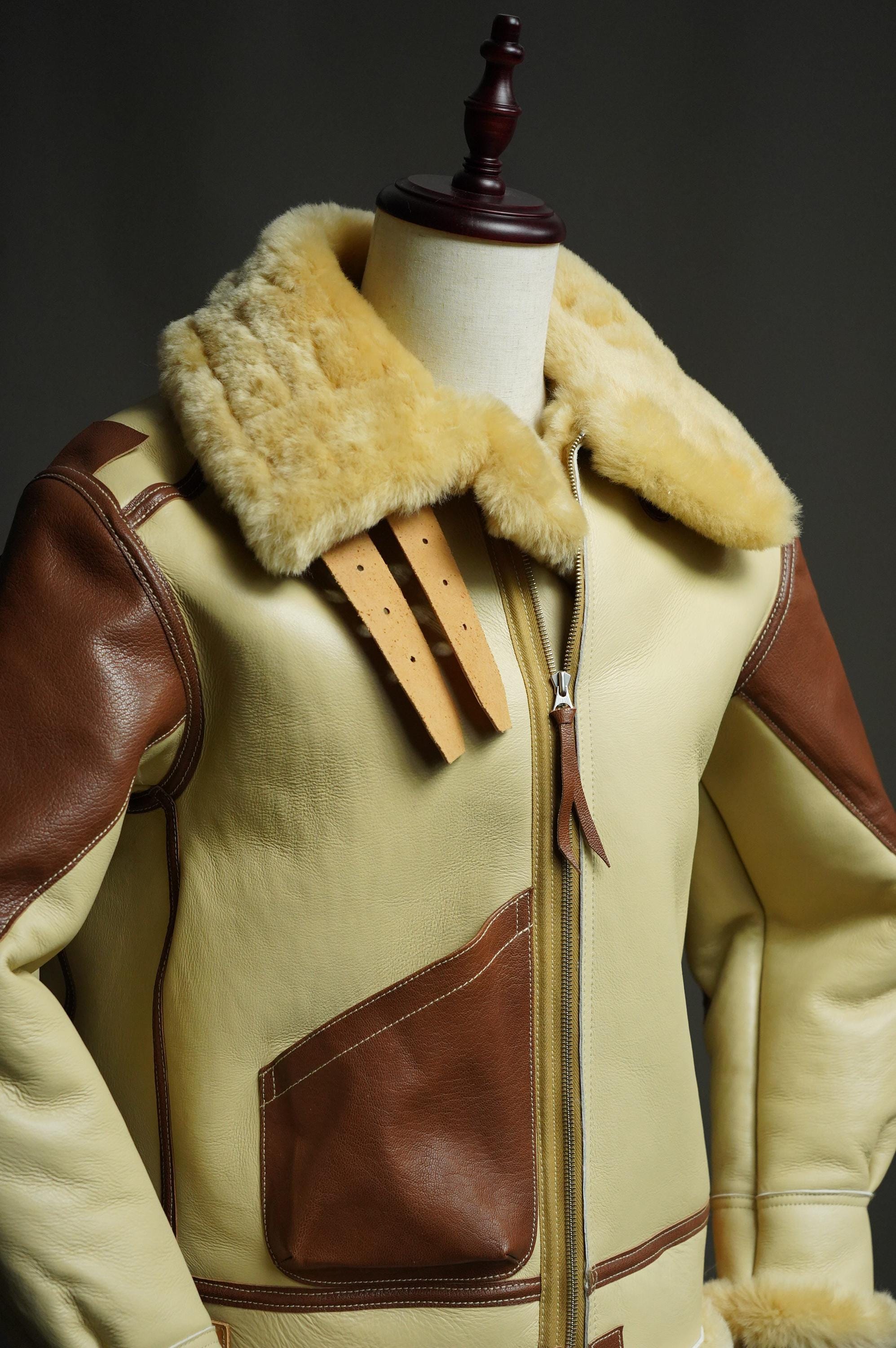 WWII USAAF B-3 Sheepskin Flight Jacket | Australian Shearling | Extreme Cold Bomber | Collector Reproduction