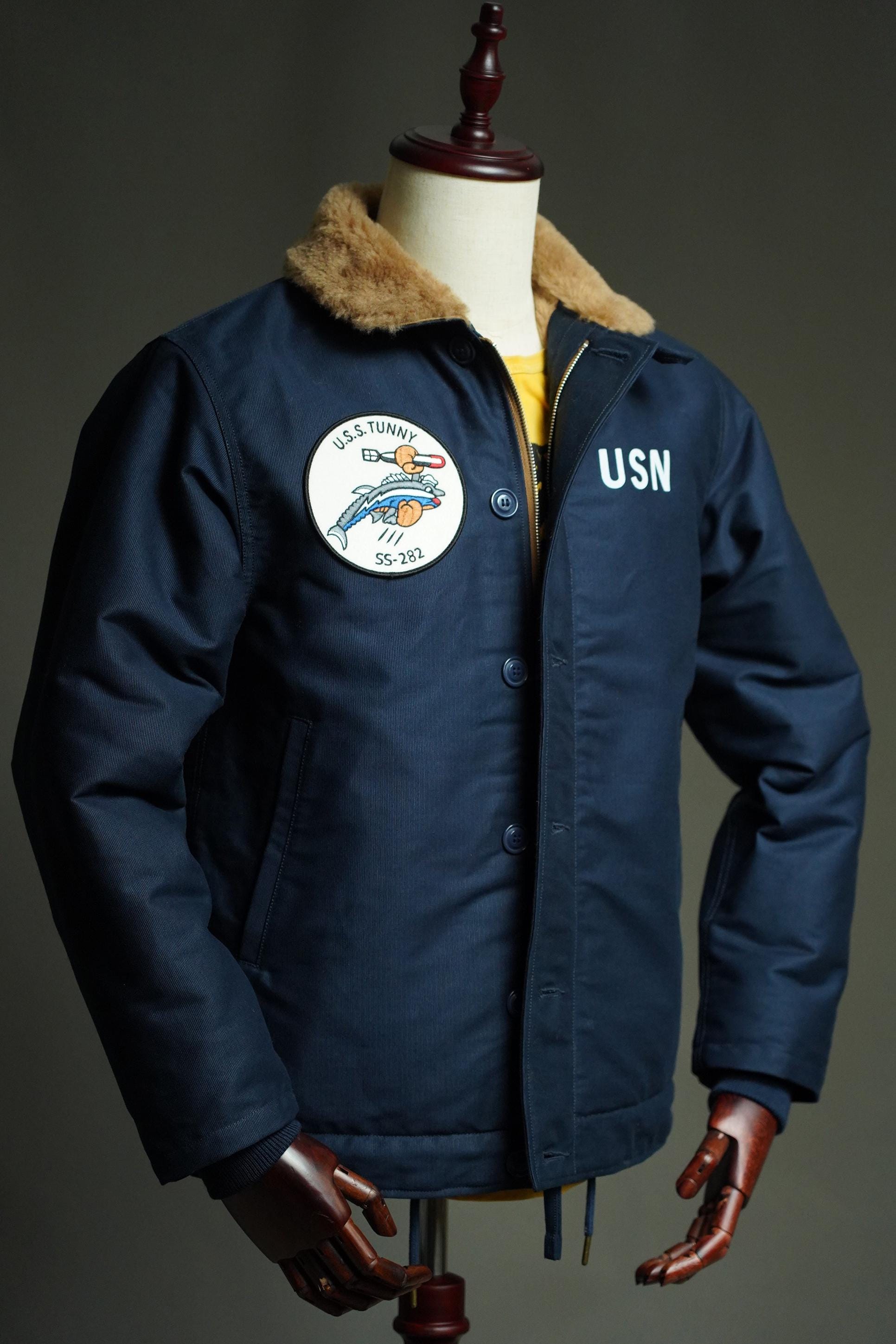 N-1 Deck Jacket US Navy WWII, Vintage Military Jacket, Winter Workwear Coat