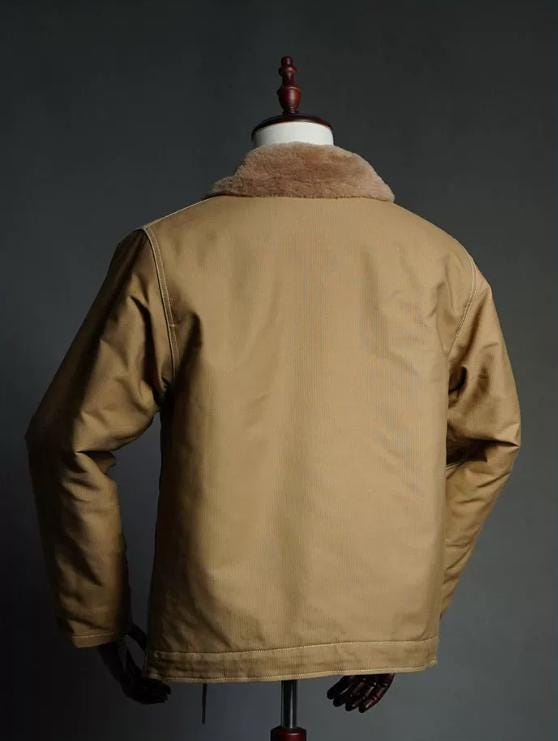 WWII US Navy N-1 Deck Jacket, Jungle Cloth, Alpaca Lined Reproduction Coat