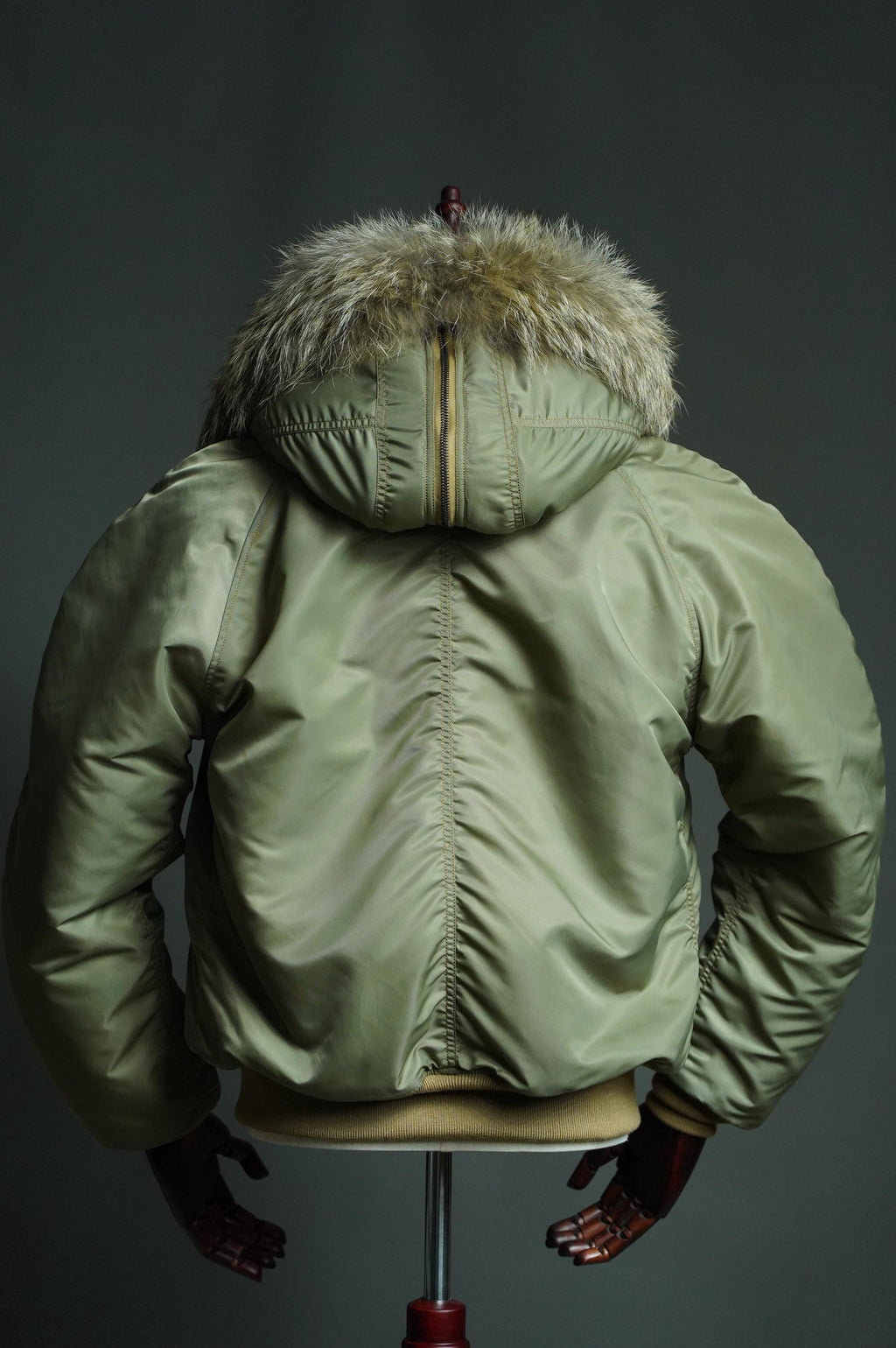 N-2B Flight Jacket, 1950s Military Aviation Jacket, Nylon 66 Wool Insulated Hooded Bomber
