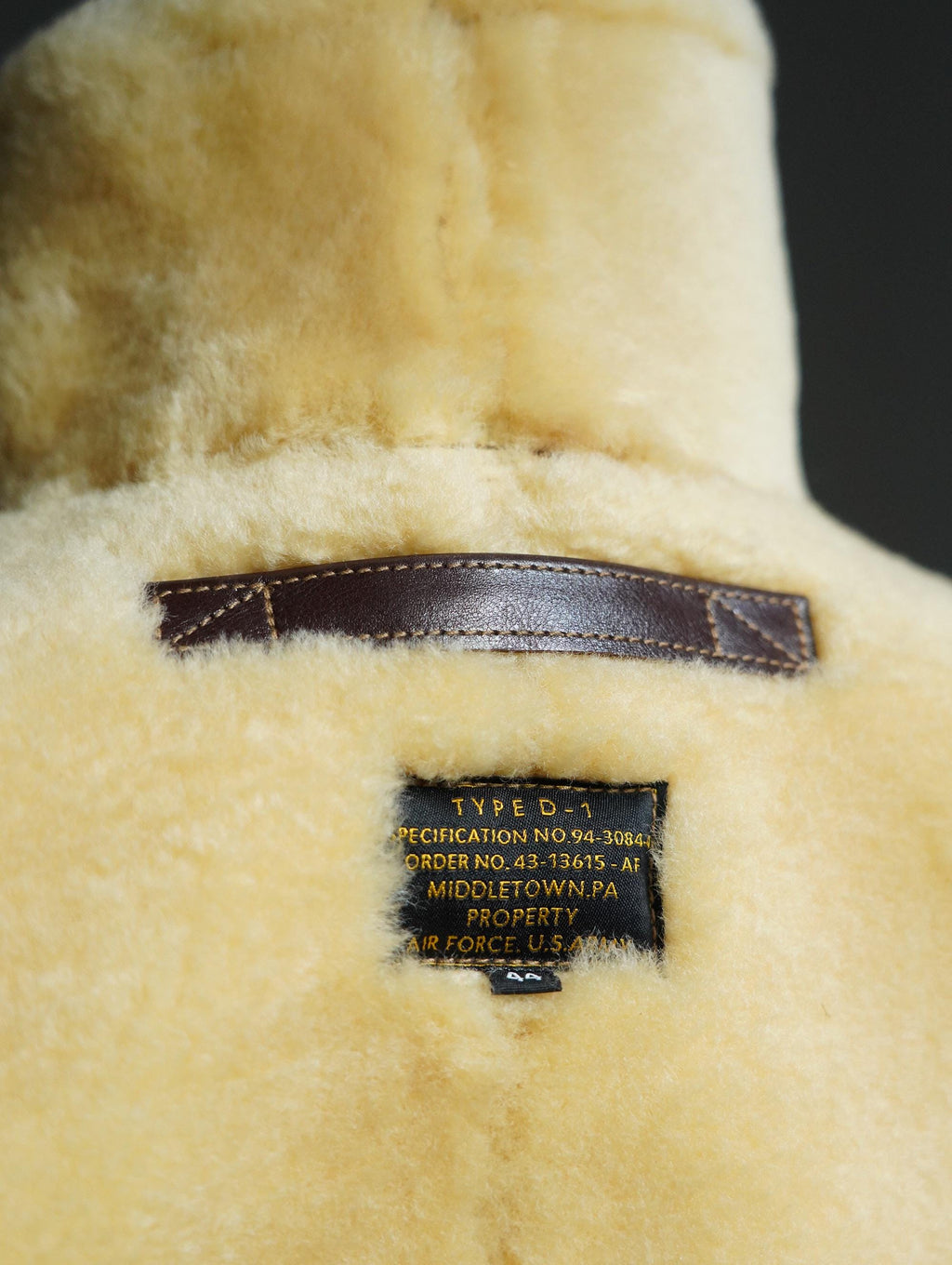 D-1 Shearling Jacket, WWII USAAF Ground Crew Jacket, Australian Sheepskin Military Aviation Reproduction