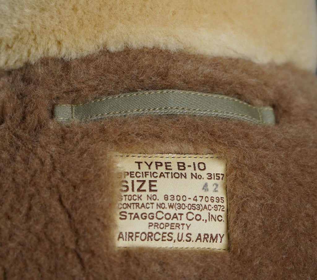 Binhai Global B-10 Flight Jacket – WWII Flying Tigers Style, Wool Alpaca Lining, TALON Zipper, Heavyweight Winter Jacket, Beige