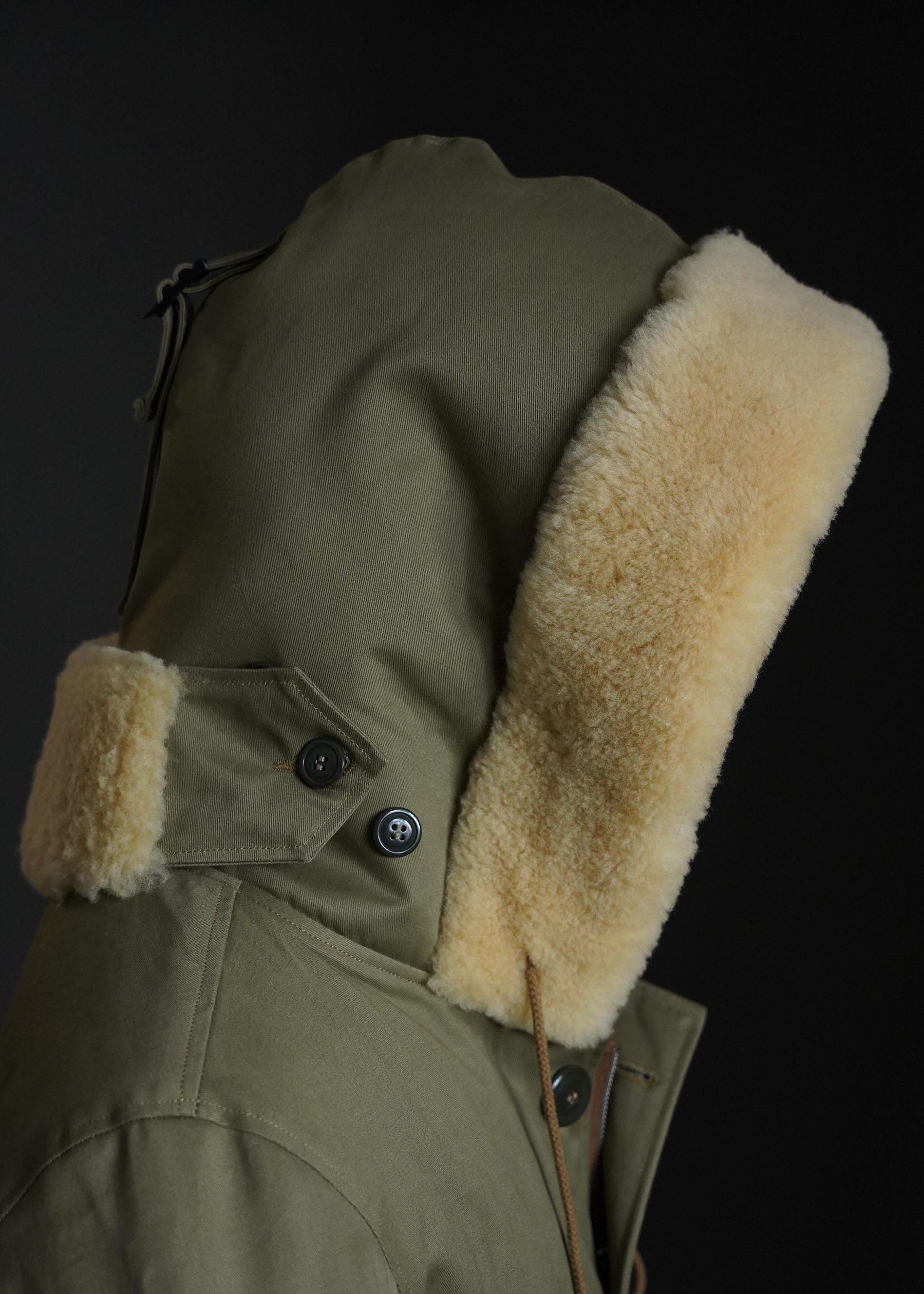 WWII B-11 USAAF Winter Flight Parka, Wool Lined Cold Weather Reproduction