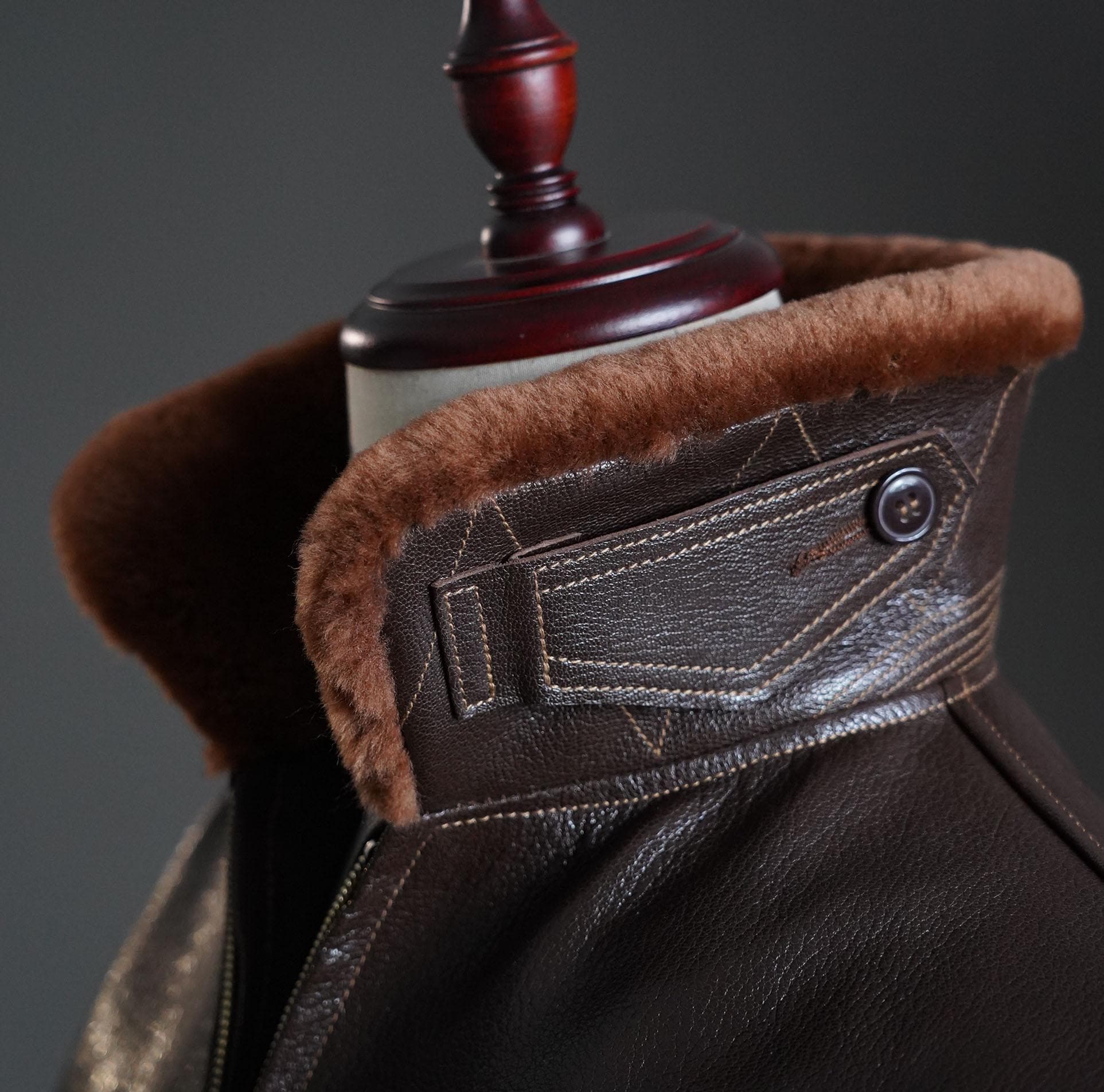G-1 US Navy Flight Jacket, 55-J-14 Goatskin Leather Bomber, Shearling Collar Military Aviation Jacket