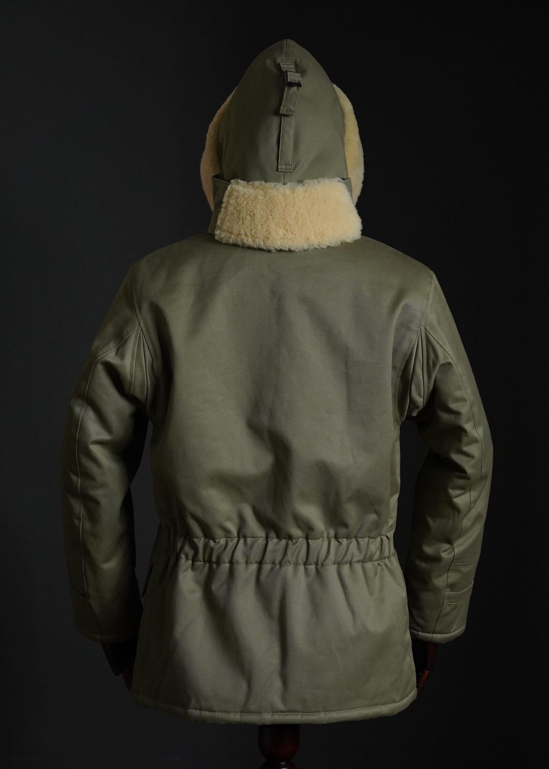 WWII B-11 USAAF Winter Flight Parka, Wool Lined Cold Weather Reproduction