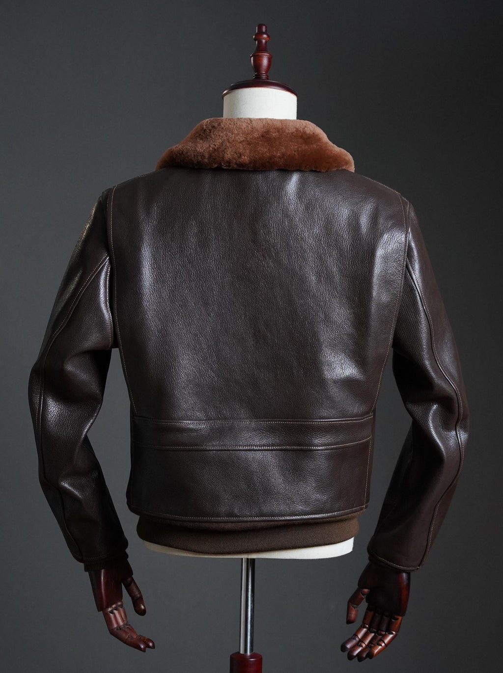 G-1 US Navy Flight Jacket, 55-J-14 Goatskin Leather Bomber, Shearling Collar Military Aviation Jacket