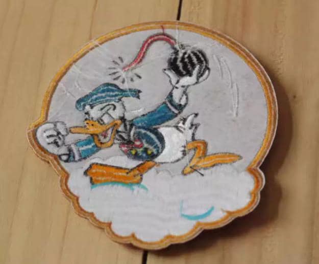 WWII USAAF 531st Bombardment Squadron Donald Duck Embroidered Badge | Military Patch Reproduction | Large Size