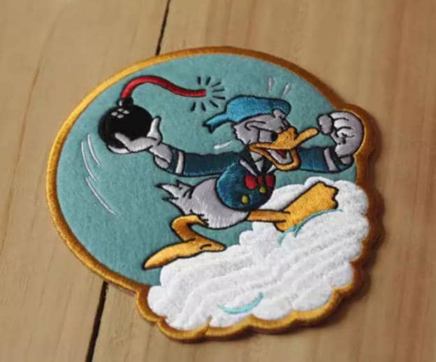 WWII USAAF 531st Bombardment Squadron Donald Duck Embroidered Badge | Military Patch Reproduction | Large Size