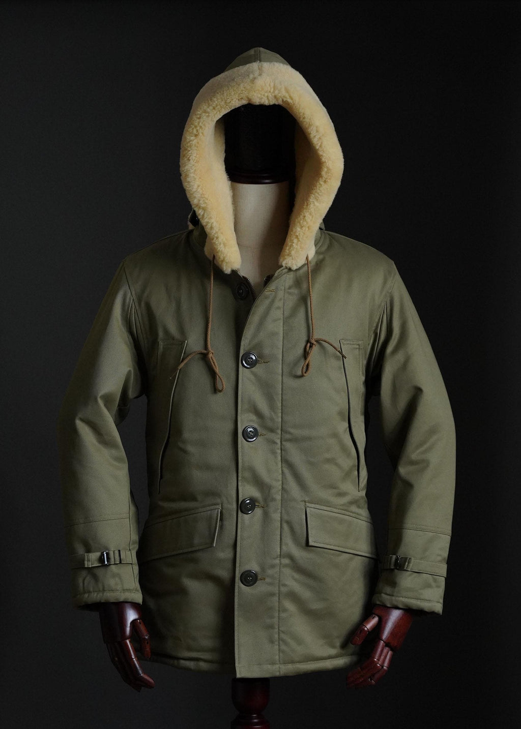 WWII B-11 USAAF Winter Flight Parka, Wool Lined Cold Weather Reproduction