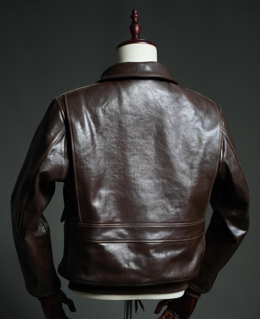 AN-J-3 Horsehide Flight Jacket, WWII Army Navy Reproduction, Chocolate Brown Leather Aviation Jacket, Vintage Military Bomber