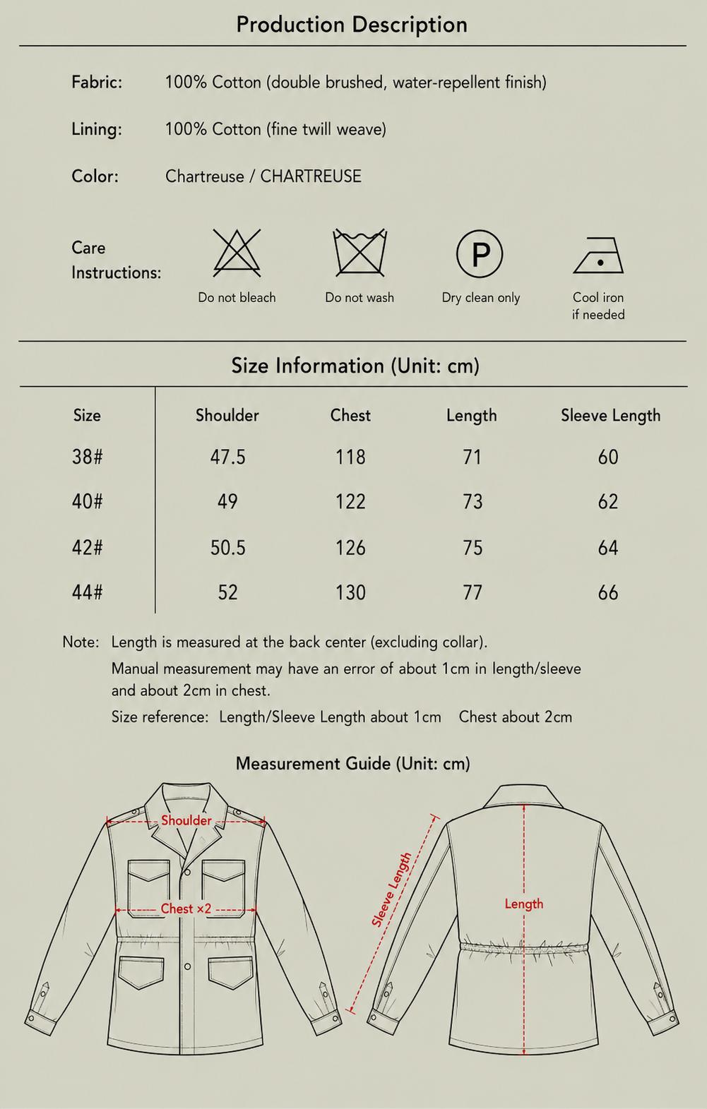 WWII M-43 Field Jacket Reproduction, 1943 US Army M1943 Field Jacket, 100% Cotton Military Jacket, Vintage Army Field Coat