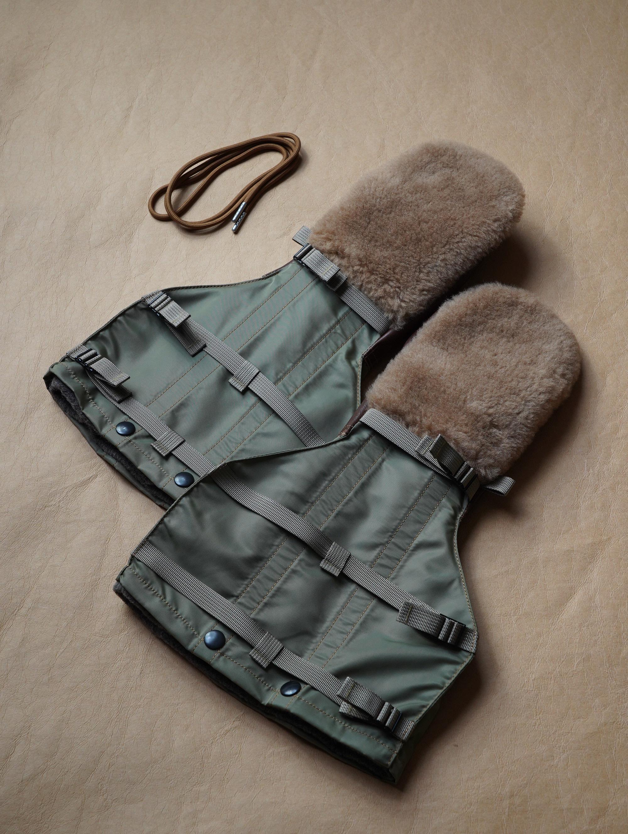 N-4B Flight Mittens Reproduction, Korean War Era USAF Cold Weather Gloves, Military Aviation Winter Mittens
