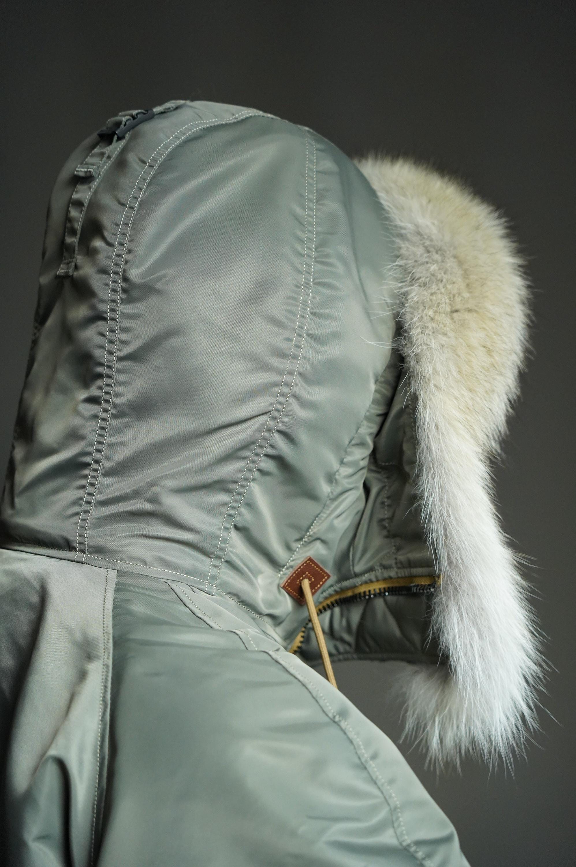 N-3B Flight Parka, Cold Weather Military Aviation Jacket, Nylon 66 Wool Insulated Hooded Jacket