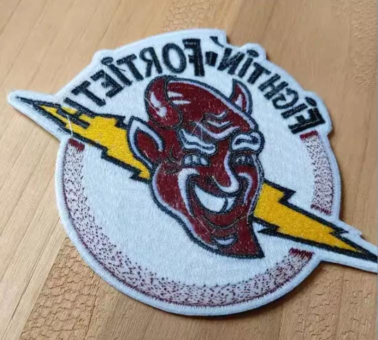 WWII USAAF 40th Fighter Squadron “Fightin’ Fortieth” Embroidered Badge | Military Patch Reproduction | Large Size